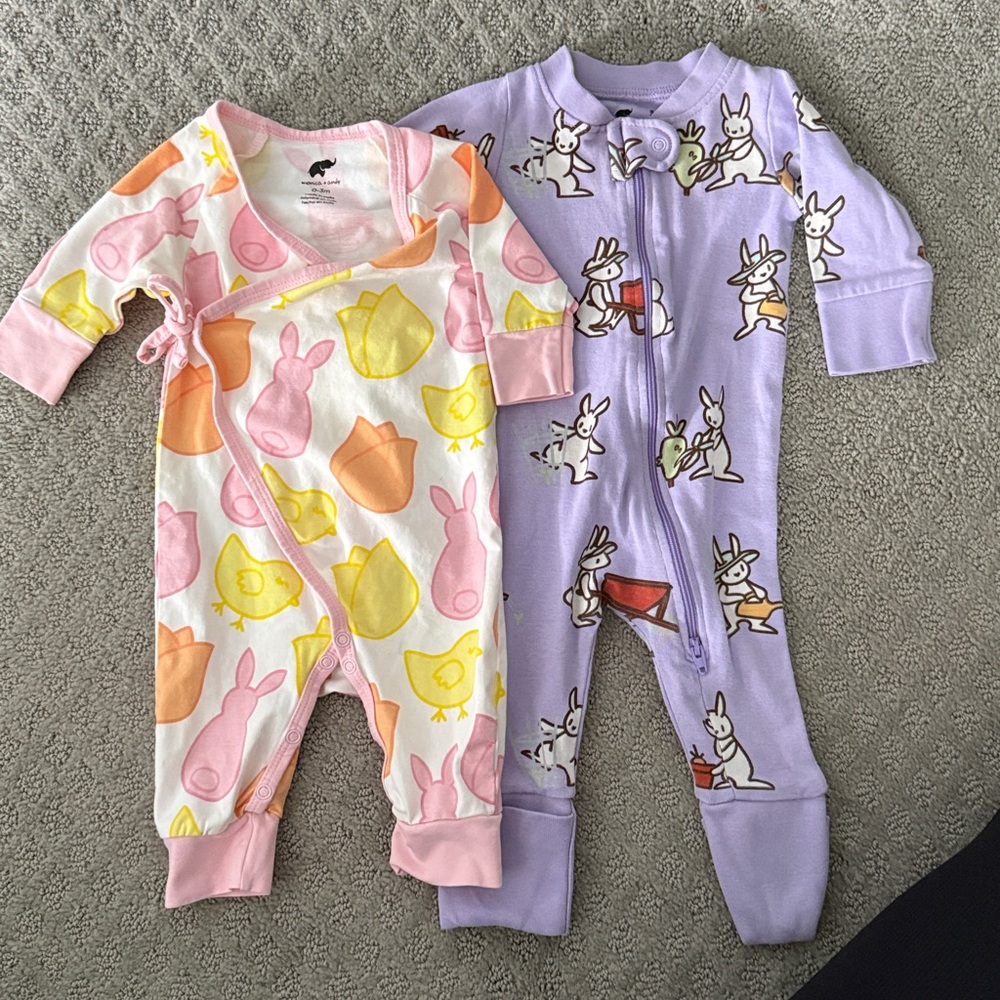 TWO Monica + Andy Spring Themed Onsies